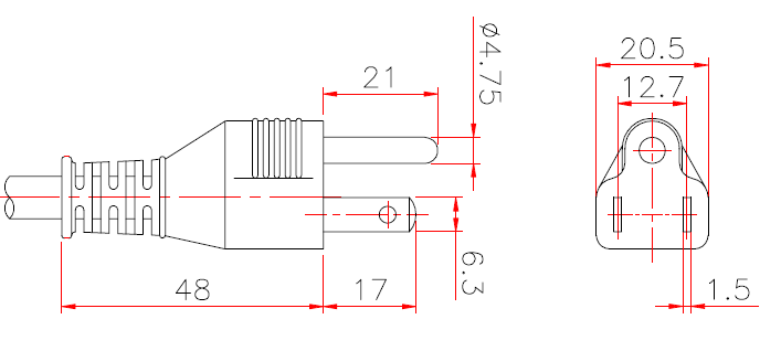 NEMA-5-15P (P301B)