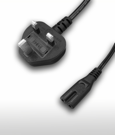 Saudi Arabia 3-PIN plug TO C7 AC Power Cord Set 2.5A 220V