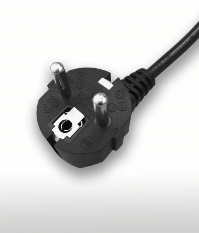 Sweden 2-Pin Wire Grounding, Angle Type AC Plug, 16A 250V