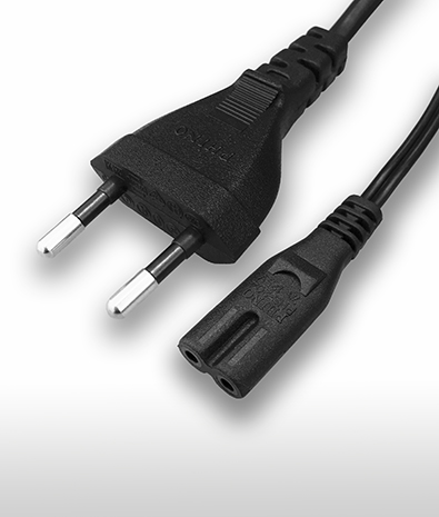 Germany 2-PIN Plug TO C7 AC Power Cord Set 2.5A 250V