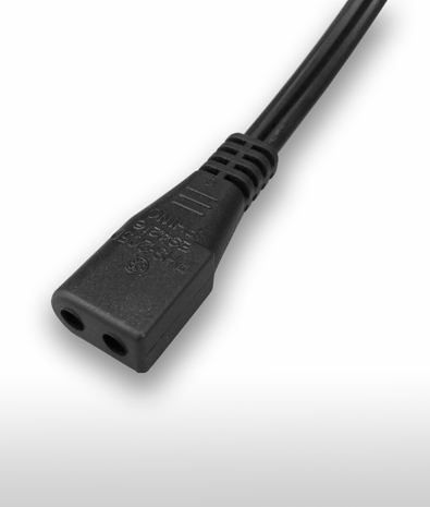 Canada CSA C22.2 2-Pin Straight AC Connector, 7A 125V