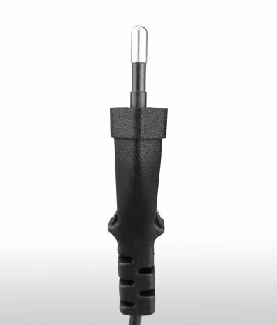 Norway 2-Pin Non-Grounded, Straight AC Plug, 2.5A 250V
