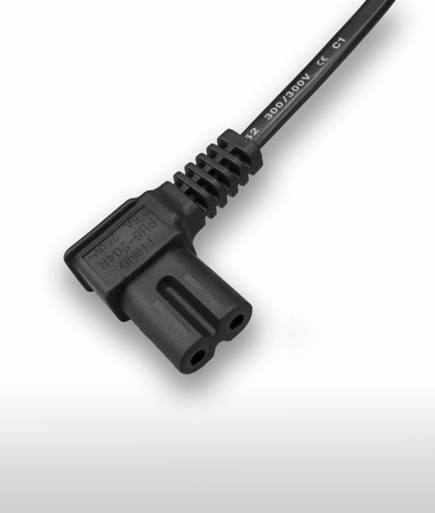 日本 2PIN插頭TO C7彎頭AC電源線組Cord Set 7A 125V