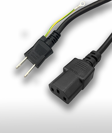 日本 2PIN+接地插頭 TO C13 AC電源線組Cord Set 7A 125V