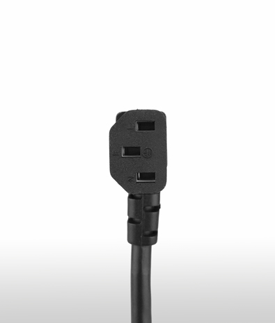 德國2PIN接地直頭TO C13左彎AC電源線組Cord set 10A 250V