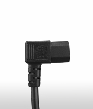 意大利 IEC 60320 C13 AC電源線連接器,3芯左彎式 10A 250V