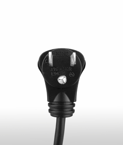 美國 NEMA 5-15P 彎式 AC插頭3PIN 接地, 15A 125V