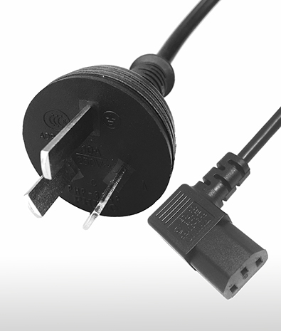 中国ACコードセット 3ピン-C13 左 L 形 10A 250V