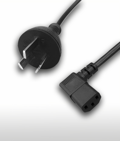 中国ACコードセット 3ピン-C13 右 L 形 10A 250V
