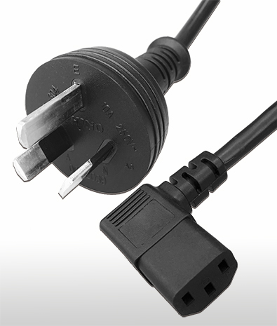 澳洲 3PIN插頭 TO C13 右彎 AC電源線組Cord Set 10A 250V